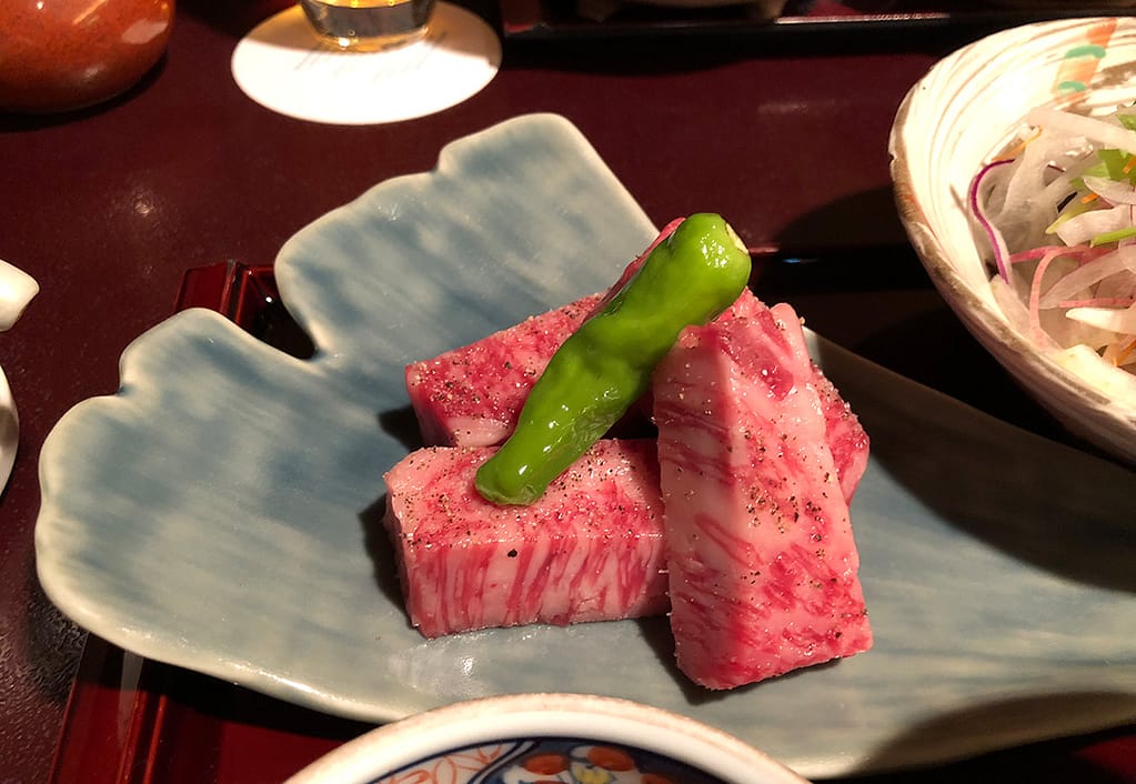 Japanskt nötköttet wagyu