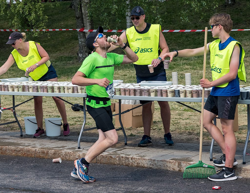 Vätskekontroll vid Stockholm Marathon