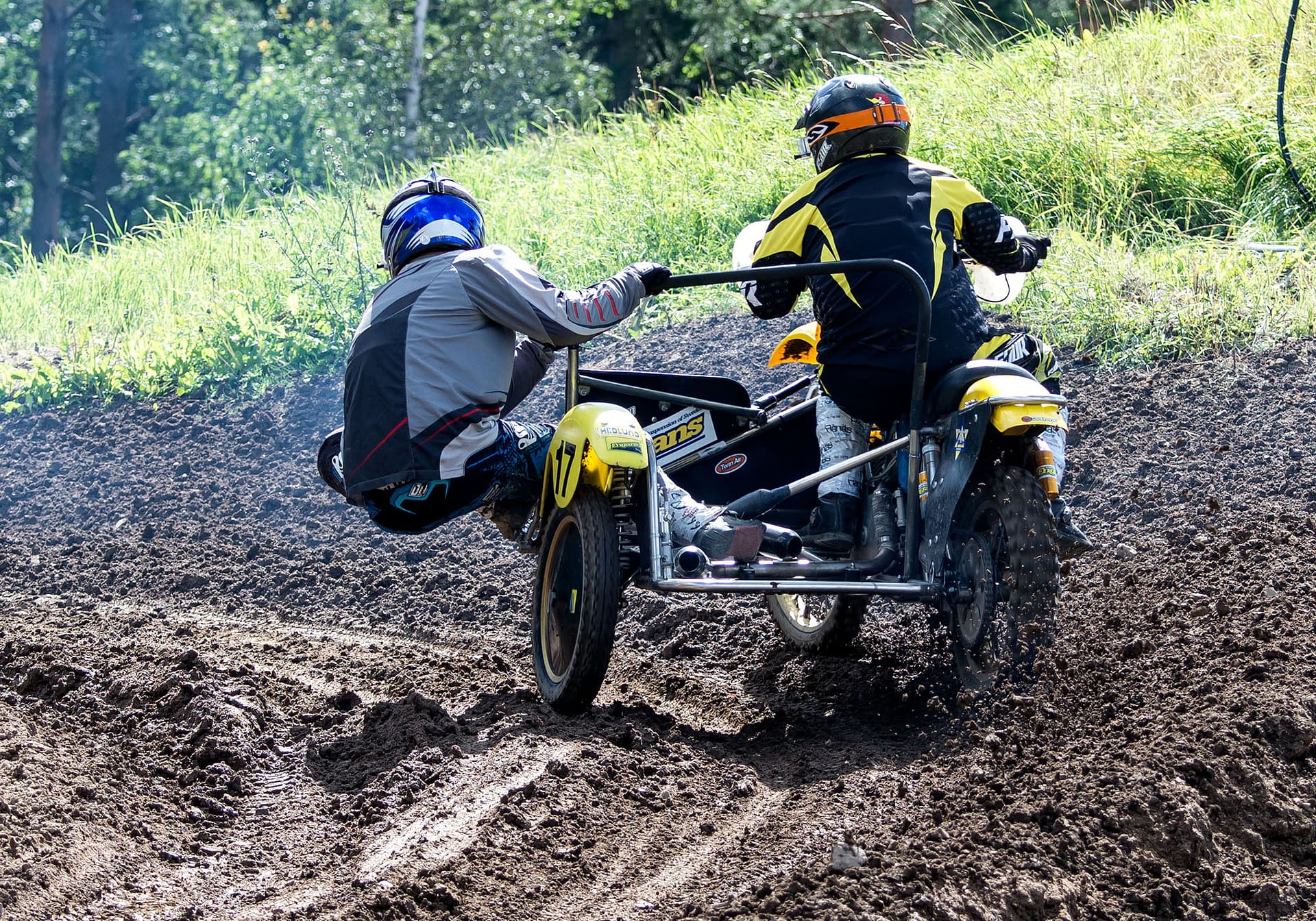 Motocross-mc med sidvagn